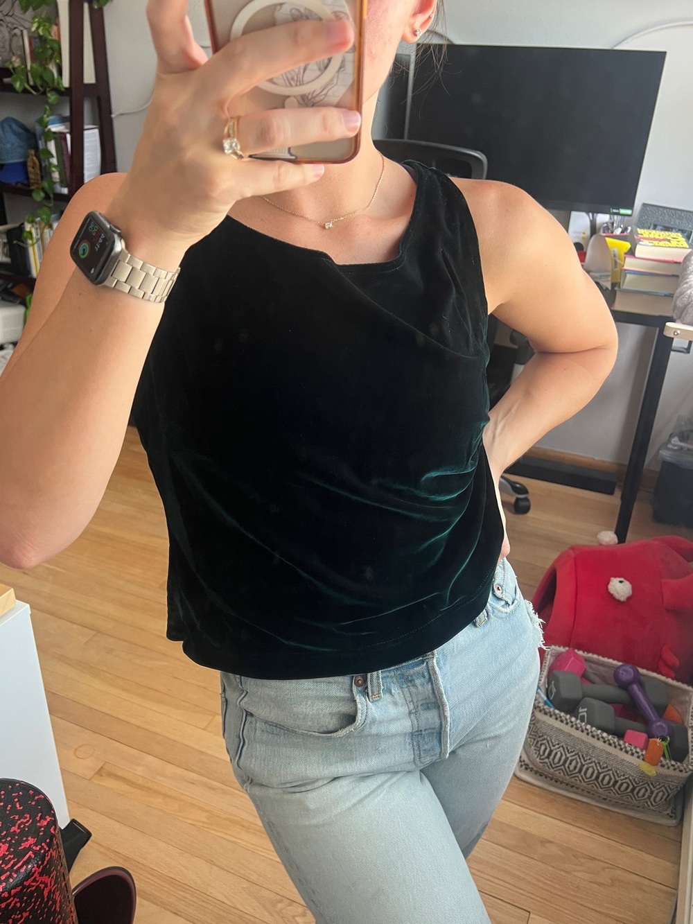 Velvet Green Tank Vintage